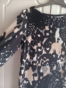 Next Dress in a Black & Cream Abstract Print