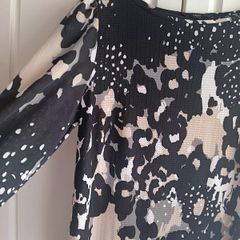 Next Dress in a Black & Cream Abstract Print