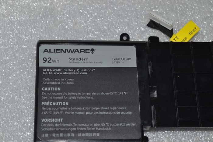 Dell Alienware 17 R2 R3 Battery 92Wh 6JHDV