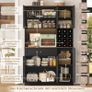 Kitchen Cabinet 180 cm Buffet Cabinet with LED Sideboard for Kitchen with Power Strip Kitchen Cabinet with Worktop and Wine Rack for 12 Bottles Kitchen Buffet Kitchen Furniture 180 x 100 x 39  N Image 3