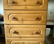 Solid Light Pine 4-Drawer Chest of Drawers