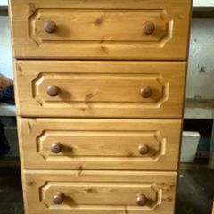 Solid Light Pine 4-Drawer Chest of Drawers