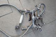 Victorian Style bath shower mixer taps and matching sink taps