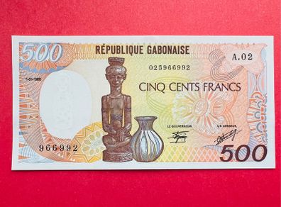 Gabon  500 Francs. 1985  Pick  8  Scarce. ( Uncirculated )