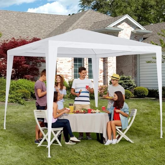 Garden Pop-up Gazebo Marquee, 2.7x2.7m-White (FREE POSTAGE)