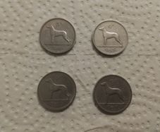 4. Irish Six Pence Coins.
