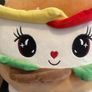 Large Squishmallows type soft toy Burger Cat Image 2