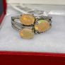 Sterling silver ring with Opals Image 3
