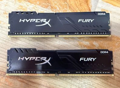Hyperx Fury 32gb (2x16) Hx426c16fb3k2/32 Ddr4-2666 Cl16 Dimm Kit