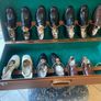 Beautiful vintage salesman display shoe case. Shoes included in display. Image 2