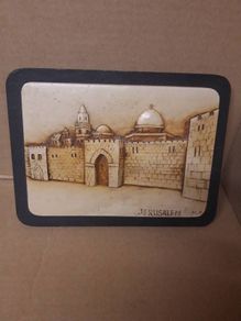 Vintage Jerusalem  Wall Plaque Souvenir
