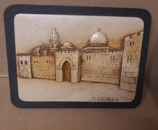Vintage Jerusalem  Wall Plaque Souvenir