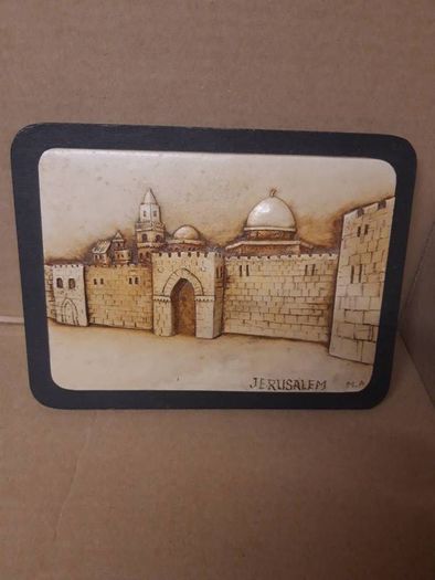 Vintage Jerusalem  Wall Plaque Souvenir