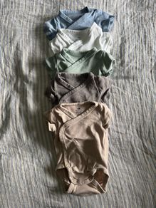 Organic clothes bundle, newborn - cotton, merino wool, silk