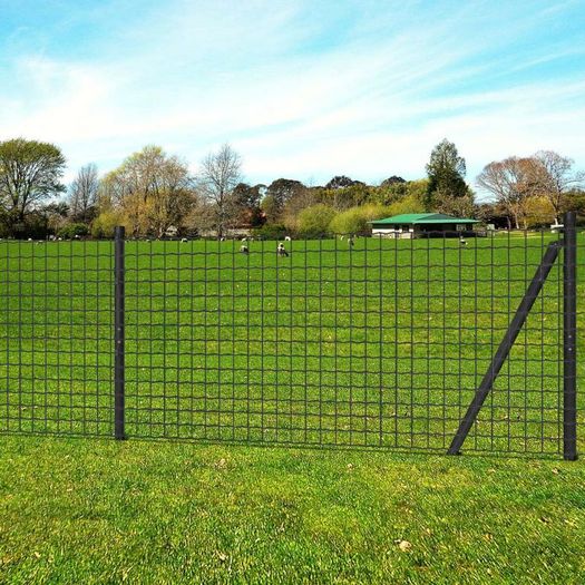 Euro Fence Steel 25x0.8 m Grey