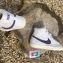 Premium Nike Blazer High Leather Suede White Purple Image 3