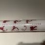 New White Advent candle with red bows Image 6