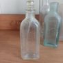 Fabulous Collection of Four Assorted Antique and Vintage Apothecary and Household Bottles in Clear Glass, Price for All Four, Not Splitting Image 10