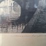 Collectible Original Antique Etching titled "Amsterdam Reguliersgracht" by artist Maarten Langbroek, dated 1920 Image 4