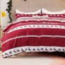 Christmas Duvet Cover Double - Reversible Snowflake Quilt Cover Set with 2 Pillowcases, Nordic Red Bedding Set with Zipper Closure MULTIPLE COLOURS AVAILABLE (FREE POSTAGE) Image 4