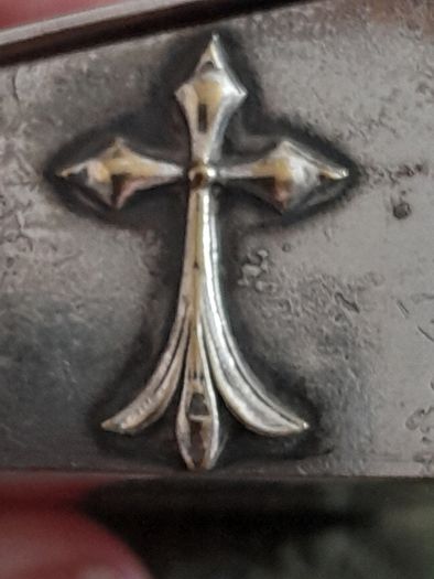 old silver plate religious box