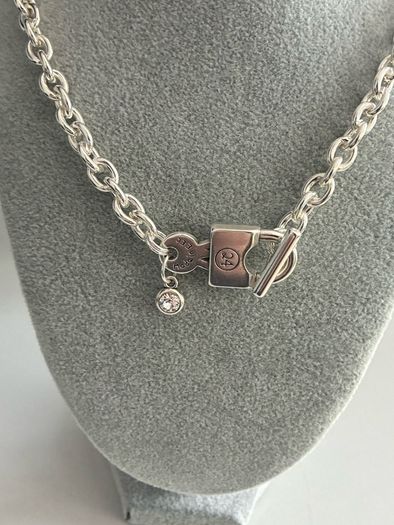 Silver Plated Padlock & Key Necklace & Bracelet