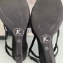 K Shoes, Satin Wedge Sandals, size 4 Image 3