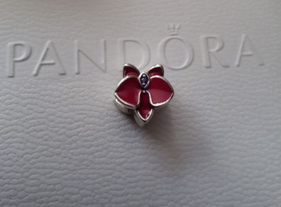 New genuine pandora pink orchid charm