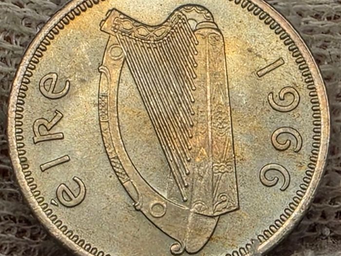 Ireland 1966 3d Threepence Beautiful Uncirculated Gem BU Coin
