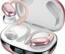 Wireless Earbuds, Bluetooth 5.3 Headphones Wireless Headphones, 60Hrs Playback Dual LED Display, Hifi Stereo HD Mic, In-Ear IP7 Waterproof Earphones with Earhooks, USB-C, for Sports (FREE POSTAGE)