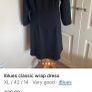 Iblues black classic wrap dress size 14 Image 3