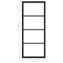 Sliding Door Aluminium and ESG Glass 76x205 cm Black Image 7