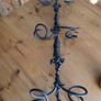 Heavy Duty Vintage Wrought Iron Six Bottle Wall Hanging Wine Rack Image 9