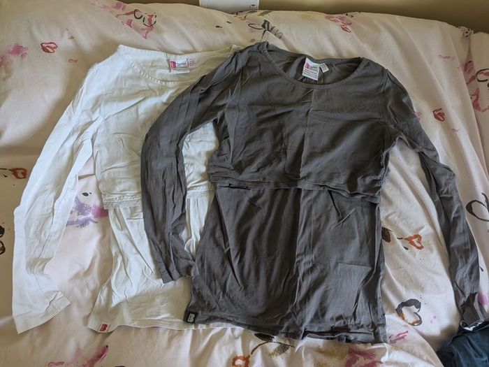 B shirt breastfeeding tops (size 12)