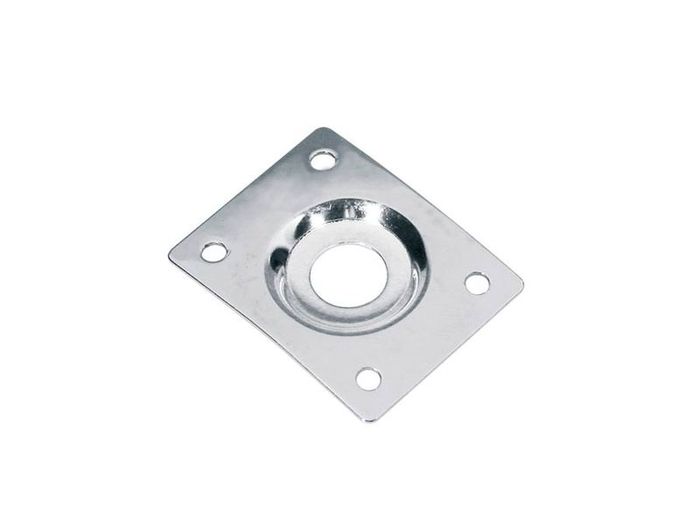 Dished Jack Plate for Les Paul etc (Chrome/Gold)
