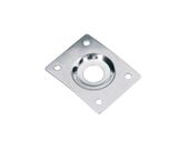 Dished Jack Plate for Les Paul etc (Chrome/Gold)
