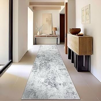 MULTIPLE SIZES AVAILABLE | Abstract Runner Rug for Hallways 65x240cm Extra Long Modern Rug Runners Faux Wool Bedroom Rug Floor Carpet Runner Non Shedding Throw Rugs for Bedroom