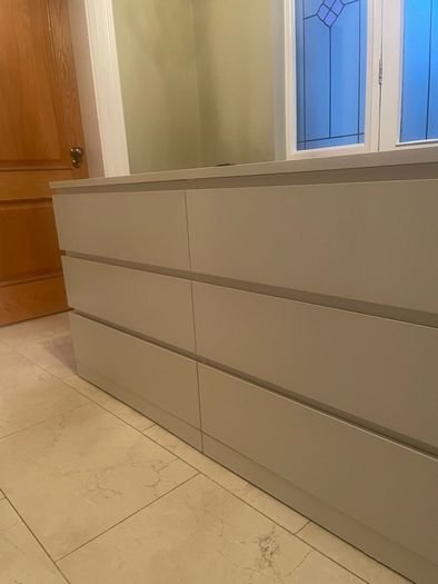MALM Chest of 6 drawers, white, 160x78 cm WHITE
