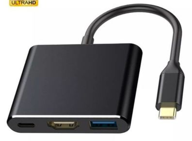 Usb C Hdmi Compatible Converter Adapter Type C To Hd/usb 3.0 Type C Aluminium For Macbook Pro Samsung S9 S10 Huawe P20 P30