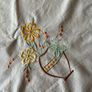 Antique embroidered square table cloth Image 3