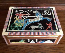 Vintage Eygptian Inlaid mother of Pearl Jewellery Box