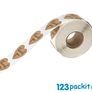 Roll of 500 heart shaped stickers THANK YOU sticker Small Kraft Paper Stickers roll of 500 stickers 1 inch Image 3