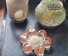 Assorted Candles and Holders x3 Pieces