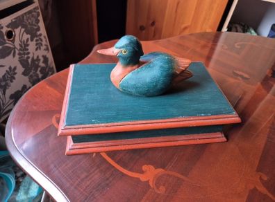 Vintage Rare FindSolid Wooden Jewellery/ Cigar/ Trinket Box