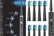 Electric Toothbrush for Adults and Kids - PHYLIAN H7 Rechargeable Whitening Toothbrush with 8 Duponts Brush Heads, 5 Modes, 3 Hours Fast Charge for 120 Days MULTIPLE COLOURS AVAILABLE (FREE POSTAGE)
