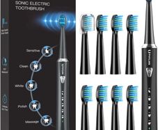 Electric Toothbrush for Adults and Kids - PHYLIAN H7 Rechargeable Whitening Toothbrush with 8 Duponts Brush Heads, 5 Modes, 3 Hours Fast Charge for 120 Days MULTIPLE COLOURS AVAILABLE (FREE POSTAGE)