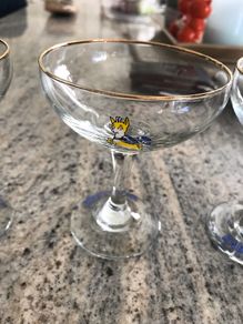 Baby Cham 1970 champagne coupe glasses