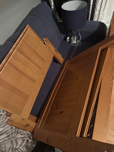 Wooden cot bed - 140cm x 70cm