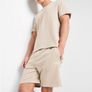 Mens Waffle Shorts from BOSS Stoneway Beige M Image 3