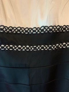Jax black and ivory bodycon satin dress